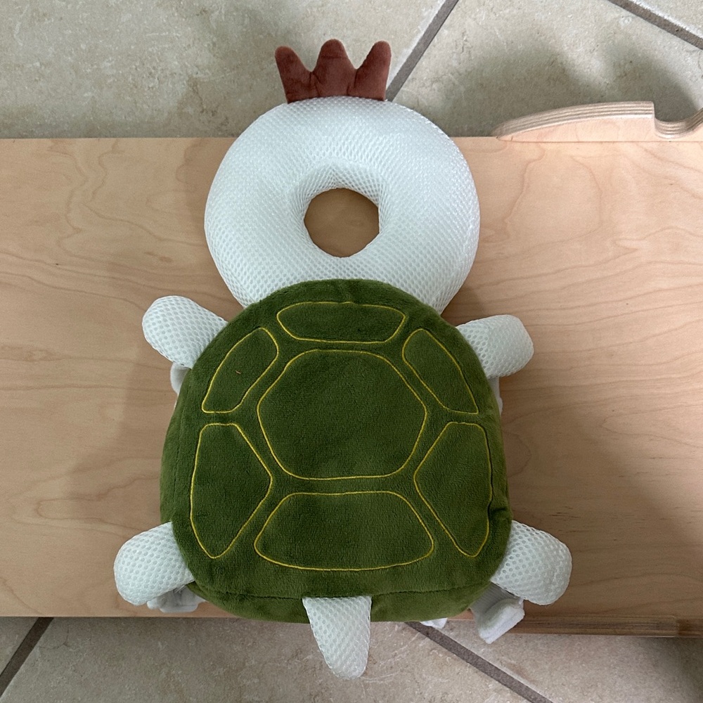 Green and White Turtle Backpack Plush
